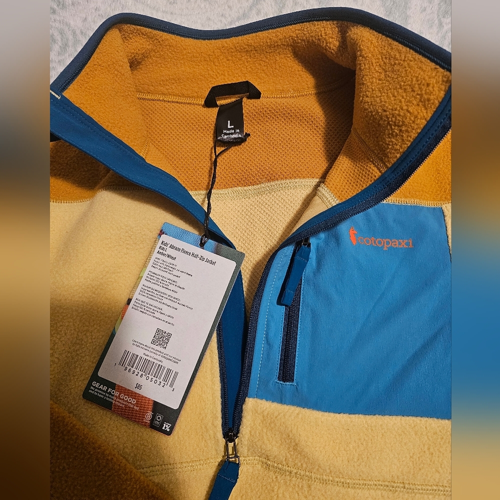 Kids' Abrazo Fleece Half-Zip Jacket Kids L  Amber/Wheat